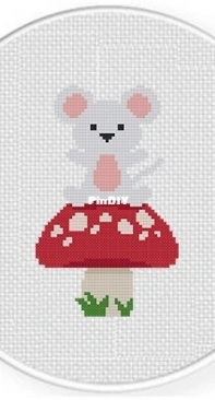Daily Cross Stitch - Mouse Mushroom 2
