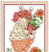 DMC K4452 Sunflower Pot Bunny by Sarah Bengry PCS