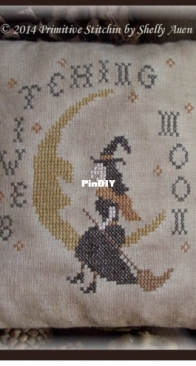 Primitive Stitchin - Bewitching Moon Pillow Tuck by Shelly Auen
