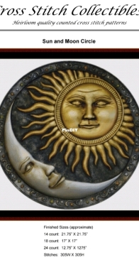 Cross Stitch Collectibles - Sun and Moon Circle