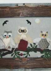 Filofollia-Embroidered Owls /Italian