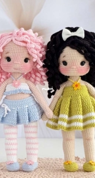 Crochet Friends Toys - Favorite Toys by Elena - Elena Bondarenko - Елена Бондаренко - Aurora Doll - Кукла Аврора - Russian