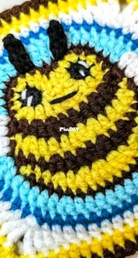 Woman Walking a Wire - Christine Anne Melvin - Chonky Bee Granny Square