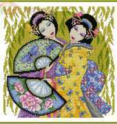 Graceful Geishas by Joan Elliott from Cross Stitch Collection 232 XSD