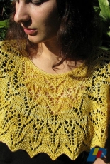 In the Garden Capelet/Poncho by Ilga Leja