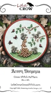 Lola Crow Cross Stitch - Acorn Bonanza PCS + XSD