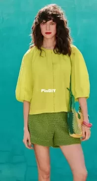 Burda Style - 113 Linen Blouse - Sizes 36-48 - Russian
