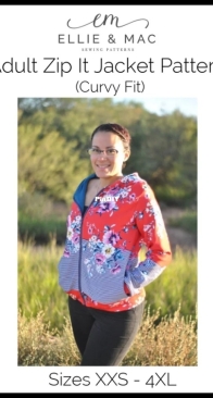 Ellie and Mac - Zip It Jacket Curvy Fit - Sizes XXS-4XL