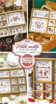 Création Point de Croix - 2023 Agenda Calendar - Petits motifs au fil des mois by Véronique Enginger