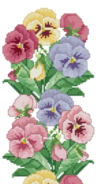 Ellen Maurer Stroh - EMS 003 - Pansy Border PCS