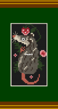 Mama Witch Xstitch - Mini strawberry possum