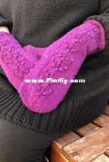 Boysenberry Mittens by Cheryl Toy