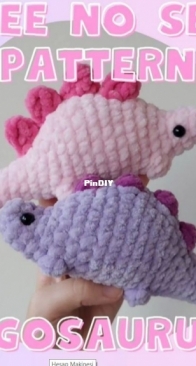 Nooks Hooks Shop - Anoek Strumane - No Sew Stegosaurus - Free