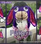 DZ crochet creations/Handmade By Dz -Eeyore Inspired Ear Flap Beanie