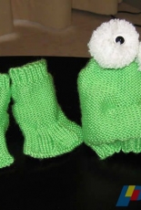Froggy Hat & Slipper Socks by Patti Pierce Stone -Free