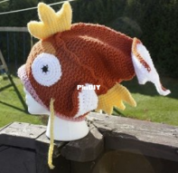 Crocheting in Canada - Becca de Kroon - Magikarp Hat