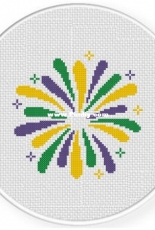 Daily Cross Stitch - Mardi Gras Fireworks