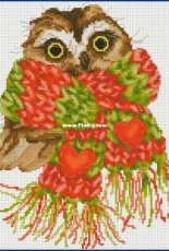 Owl in A Scarf by Maria Berestova