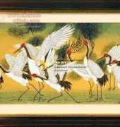 I Love CrossStitch OT-047 - Nine Cranes and Pine Longevity