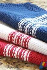 French Stripe Dishcloth by Megan Delorme-English-Free