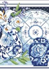 Blue and White Still Life from ASN 3559 Blue and White Designs xsd and pat