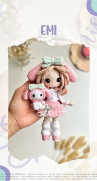 Samigurumis - Lilian Neyra Davila - Emi and My Melody - Emi y My Melody - Spanish