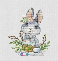 Bunny_with Easter Flowers Nadezhda Mashtakova XSD