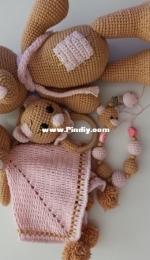 Amigurumi rabbit and bears