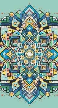 Tidy Patterns - Rainbow Mandala - Minty