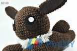 Knit Grit - Codi Hudnall - Flat Eevee Pokemon Amigurumi - Free