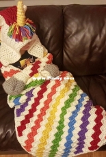 Crafting Happiness - Ariana Goldberry - Rainbow Unicorn Hooded Blanket