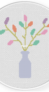 Daily Cross Stitch - Spring Day Vase