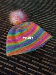 Rainbow Puddles Hat by Erica Kempf Broughton
