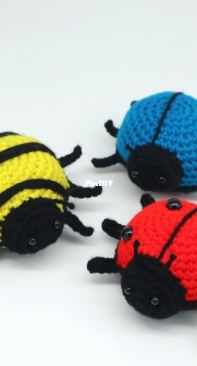 Stringy Ding Ding - Olive - Ladybug Bee and Beetle Amigurumi - Free