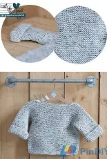 Lion Brand Yarn-L0062-One-Piece Baby Pullover-Free