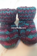 Knitted baby booties