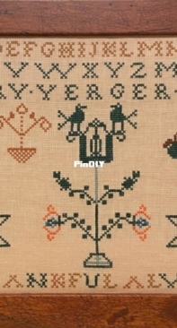 Just Stitching Along - Miss Mary Yerger 1859 – Be Thankful Always