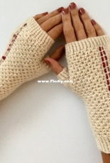 Vanilla Cream Mitts by Sophie McKane