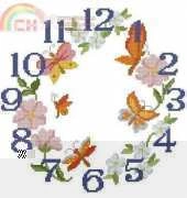 Clock with Butterflies