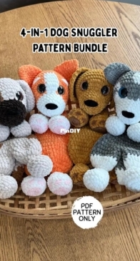 Crochet by Genna - Genna Tatu - Dog Snugglers (4in1) - English