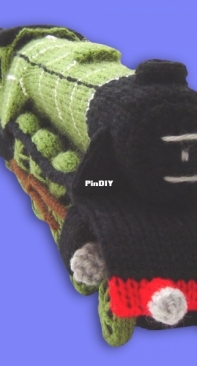 Knitted Steam Train by Clare Scope Farell Free