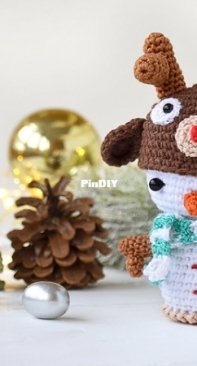 Leta Toyfox - Toyfox Store - Tatyana / Tatiana Lebedenko - Snowman in Deer Hat - Free