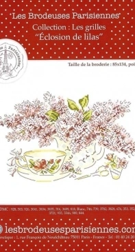 Les Brodeuses Parisiennes LBP - Tablier aux Lilas - Jardin de Bagatelle/ Eclosion de Lilas PCS