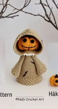 NaDi Crochet Art - Nadi Steiner - Pumpkin Head Halloween Monster -  English