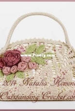 Outstanding crochet - Natalia Kononova - Tea Rose Doily Purse Crochet Pattern