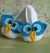 Luz Patterns - Baby Owl Booties (106) - English