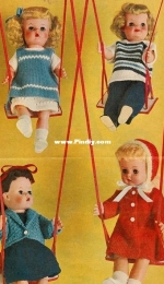 McCalls Needlework and Crafts Magazine - Leaflet No.596-NB - Toddlers Doll Wardrobe 15-17inch Dolls