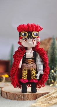 Amigurumis da Vit - Vitória Ferreira - Eustass Kid  - Portuguese