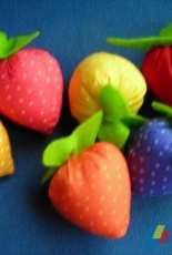 De fruits en tissu,(mon travail)
