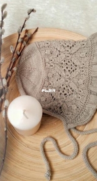 Blossom knit - Saida Usmanbekova - Baby bonnet Aurelia - Russian
